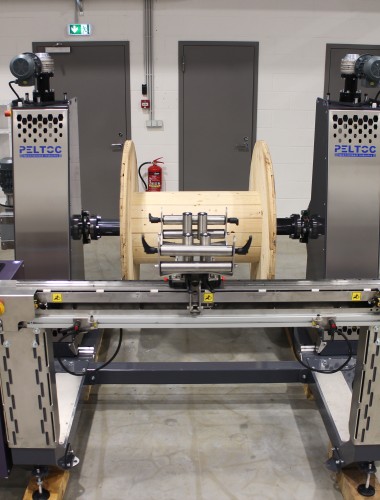 Cable, pipe, rope winder to drums